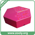 Boîte cadeau en papier en carton rigide hexagonale imprimée (ZG002)